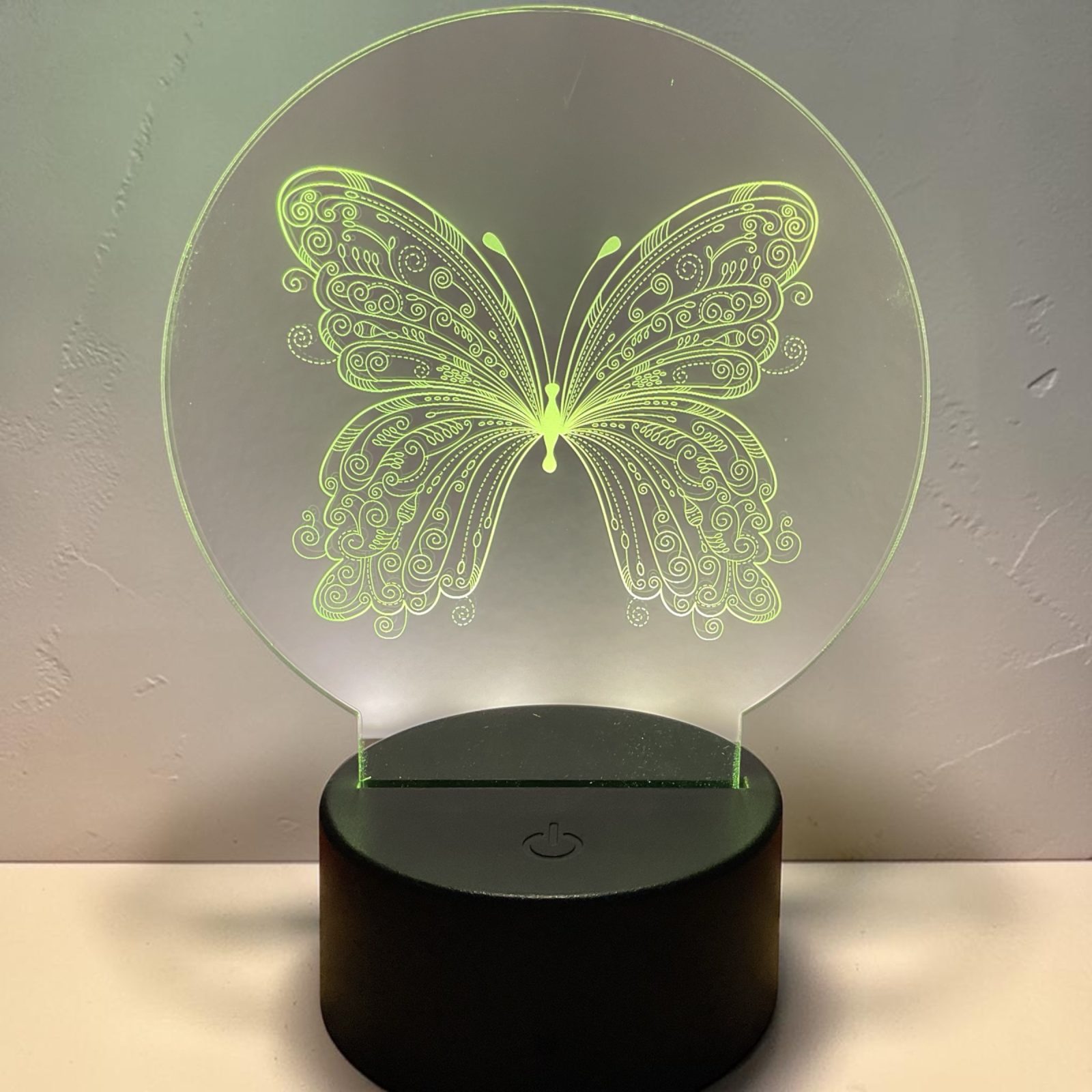 Beautiful butterfly acrylic night light. Made locally in Citrus County. thumbnail 2